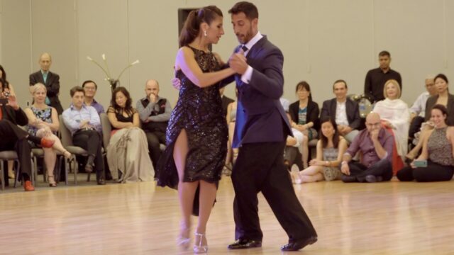 Virginia Gomez and Christian Marquez dance Milonga del 83 at Nora's Tango Week 2019