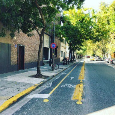 Bike lane in Buenos Aires