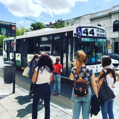 Bus stop in Buenos Aires