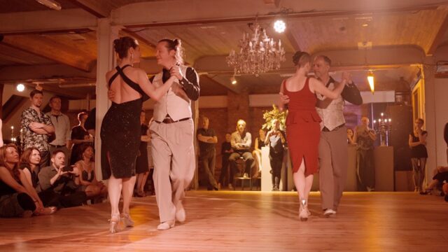 Angela Sallat, Susanne Opitz, Andreas Küttner and Rafael Busch dance Vals Numero Uno at Embrace Berlin Tango Festival 2023