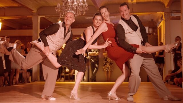 Angela Sallat, Susanne Opitz, Andreas Küttner and Rafael Busch dance El Espiante at Embrace Berlin Tango Festival 2023
