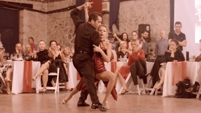 Anna Rubinchik and Selahattin Temurcin dance Una noche de Tokyo at Izmir Tango Tale 2023