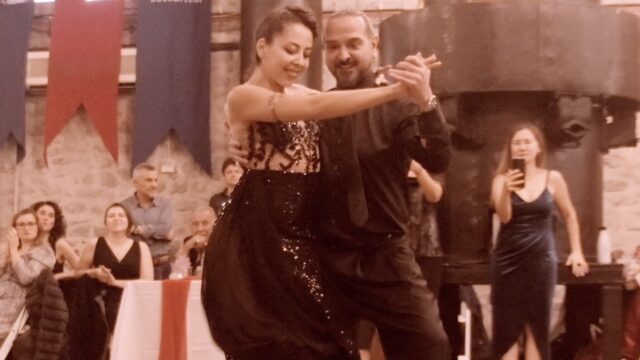 Dilara Zorlu and Ilkan Aydin dance Milonga de mis Amores at Izmir Tango Tale 2023