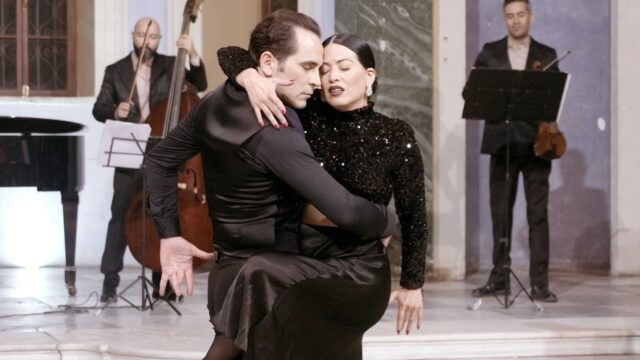 Geraldin Rojas and Ezequiel Paludi dance La Yumba at Izmir Tango Tale 2023