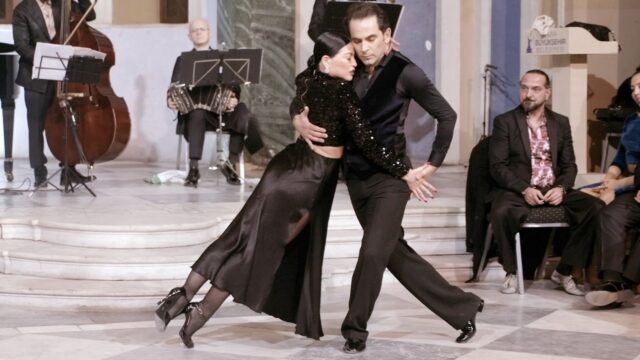 Geraldin Rojas and Ezequiel Paludi dance Milonguero ciego at Izmir Tango Tale 2023