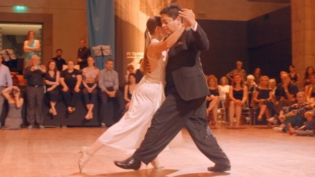 Agustina Piaggio and Carlitos Espinoza dance El abrojo at FI Tango Porto 2024