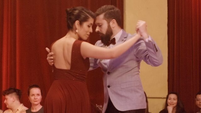 Cecilia Acosta and Levan Gomelauri dance Dos corazones at Subte Milonga in Berlin 2024