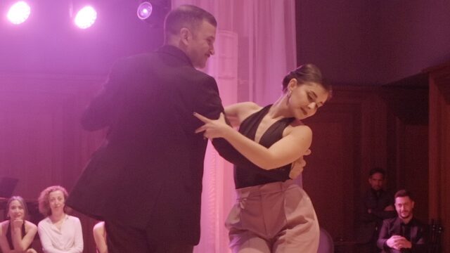 Sol Cerquides and Bruno Tombari dance Bar Exposición at La Ventana Tango Festival 2024