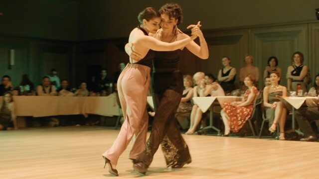 Sol Cerquides and Rocío Lequio dance Milongueando en el 40 at La Ventana Tango Festival 2024