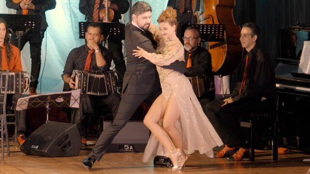 Agostina Tarchini and Sebastian Jimenez dance Paisaje by Romantica Milonguera at Lisbon Tango Festival