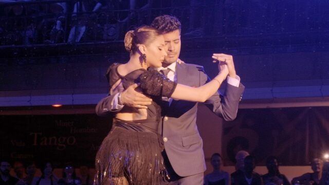 Paula Tejeda and Lucas Carrizo dance Indio manso at Lisbon Tango Festival 2024