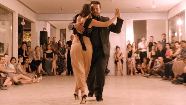 Sofia Saborido and Diego Luciano Chandia dance Te vas milonga at Voluntad Tango 2024