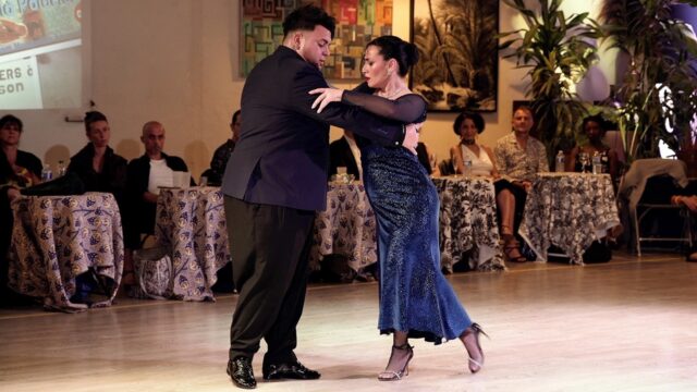 Cynthia Palacios and Sebastian Bolivar dance Si sos brujo in Montpellier, France